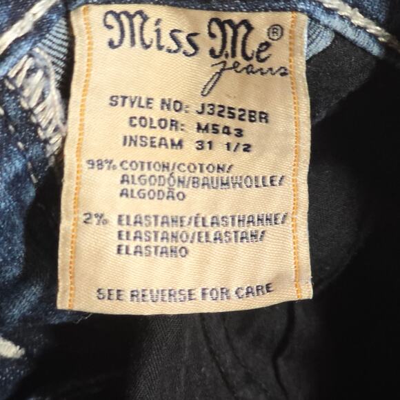 Miss Me Signature Bootcut Jeans Embellished Wings Distressed Women’s 26 - Picture 7 of 9